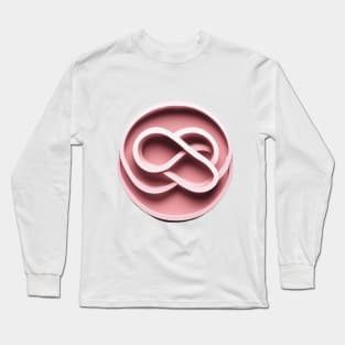 Infinity Pastel Pink Shadow Silhouette Anime Style Collection No. 257 Long Sleeve T-Shirt